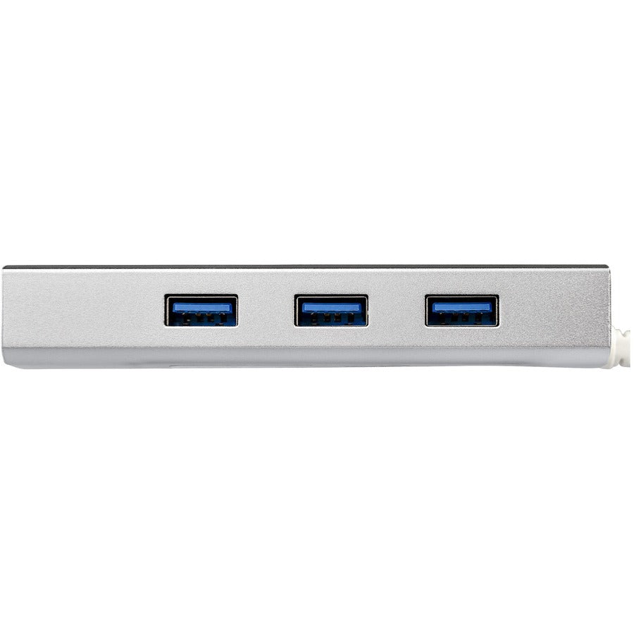 StarTech.com Hub USB 3.0 portable 3 ports plus Gigabit Ethernet - Câble intégré - Hub USB en aluminium avec adaptateur GbE ST3300G3UA