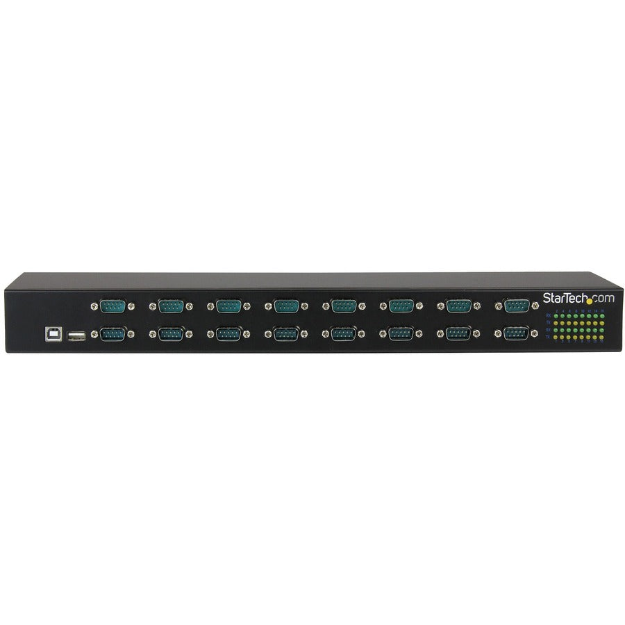 StarTech.com USB to Serial Hub - 16 Port - COM Port Retention - Rack Mount and Daisy Chainable - FTDI USB to RS232 Hub ICUSB23216FD