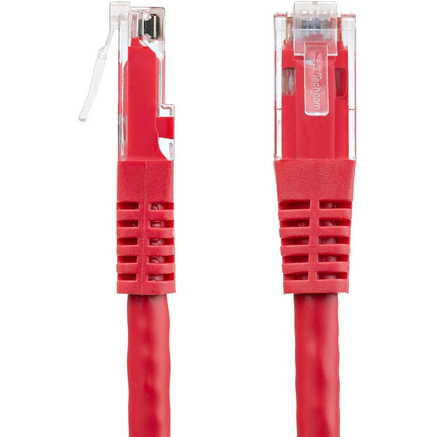 StarTech.com Câble Ethernet CAT6 de 6,1 m – Gigabit moulé rouge – 100 W PoE UTP 650 MHz – Cordon de brassage catégorie 6 Câblage certifié UL/TIA C6PATCH20RD