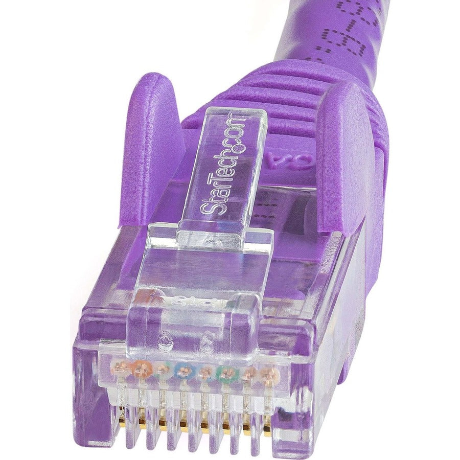 StarTech.com 6in CAT6 Ethernet Cable - Purple Snagless Gigabit - 100W PoE UTP 650MHz Category 6 Patch Cord UL Certified Wiring/TIA N6PATCH6INPL