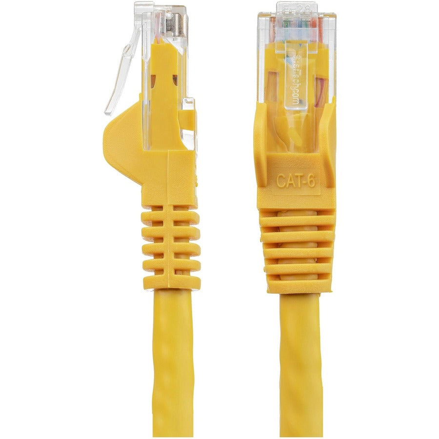 StarTech.com 150ft CAT6 Ethernet Cable - Yellow Snagless Gigabit 100W PoE UTP 650MHz Category 6 Patch Cord UL Certified Wiring/TIA N6PATCH150YL