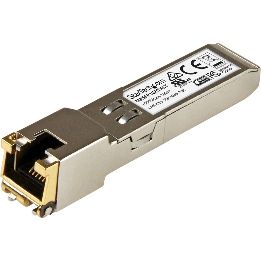 StarTech.com Module SFP compatible Cisco Meraki MA-SFP-1GB-TX - 1000BASE-T - Émetteur-récepteur SFP 10/100/1000 Mbps vers RJ45 Cat6/Cat5e - 100 m MASFP1GBTXST