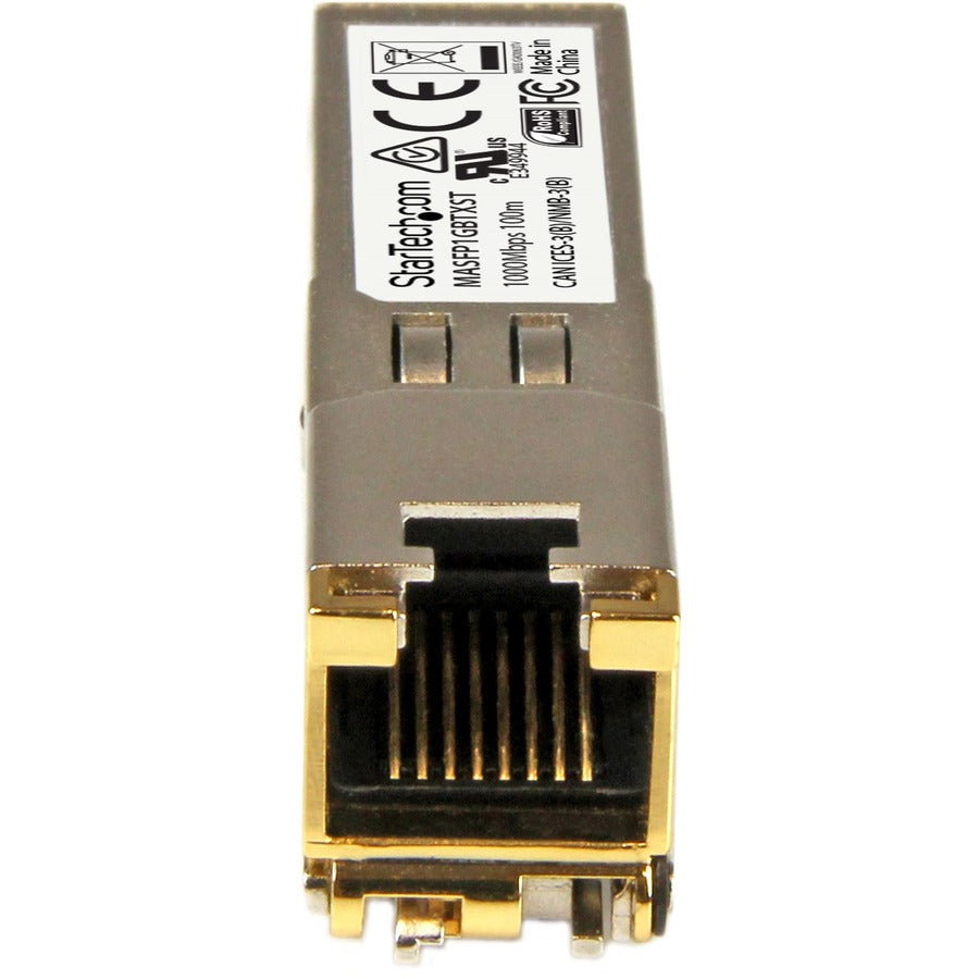 StarTech.com Cisco Meraki MA-SFP-1GB-TX Compatible SFP Module - 1000BASE-T - 10/100/1000 Mbps SFP to RJ45 Cat6/Cat5e Transceiver - 100m MASFP1GBTXST