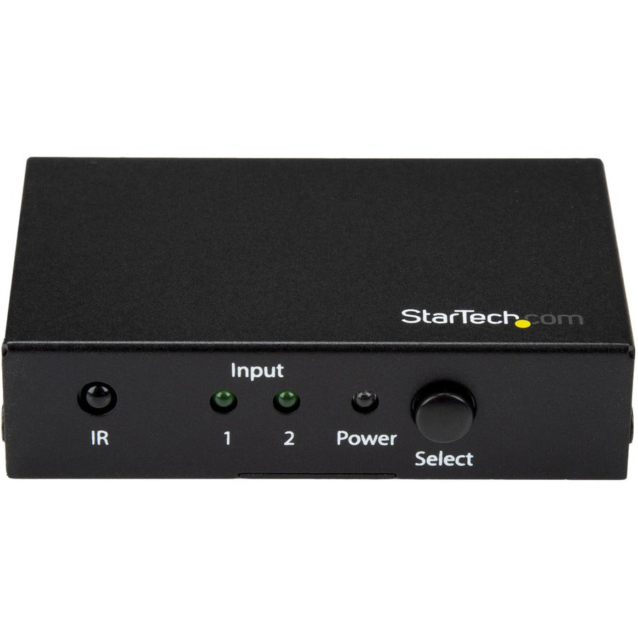 StarTech.com 2 Port HDMI Switch - 4K 60Hz - Supports HDCP - IR - HDMI Selector - HDMI Multiport Video Switcher - HDMI Switcher VS221HD20