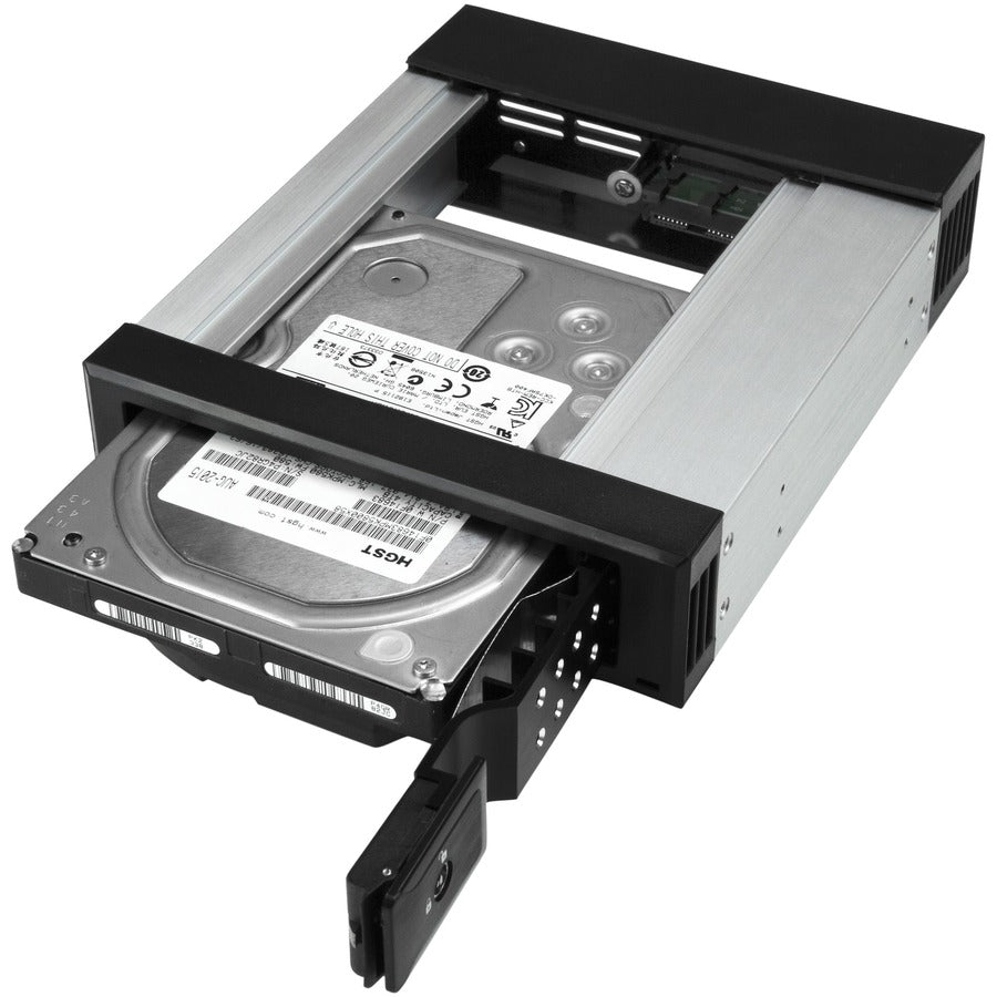 StarTech.com 5.25 to 3.5 Hard Drive Hot Swap Bay - Trayless - Aluminum - For 3.5" SATA/SAS Drives - Front Mount - SAS/ SATA Backplane HSB1SATSASBA