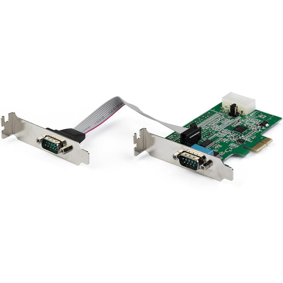 StarTech.com Carte adaptateur série PCI Express RS232 2 ports - Carte contrôleur PCIe série DB9 16950 UART - Profil bas - Windows et Linux PEX2S953LP