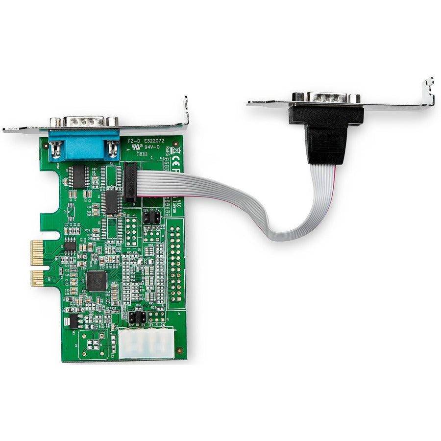 StarTech.com Carte adaptateur série PCI Express RS232 2 ports - Carte contrôleur PCIe série DB9 16950 UART - Profil bas - Windows et Linux PEX2S953LP