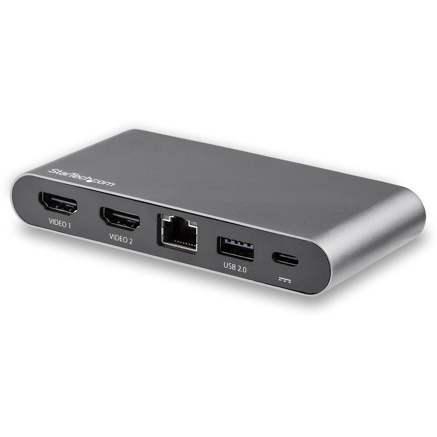 StarTech.com Station d'accueil USB C - Station d'accueil HDMI USB-C double moniteur 4K - Passthrough d'alimentation 100 W, GbE, 2x USB-A - Adaptateur multiport DK30C2HAGPD