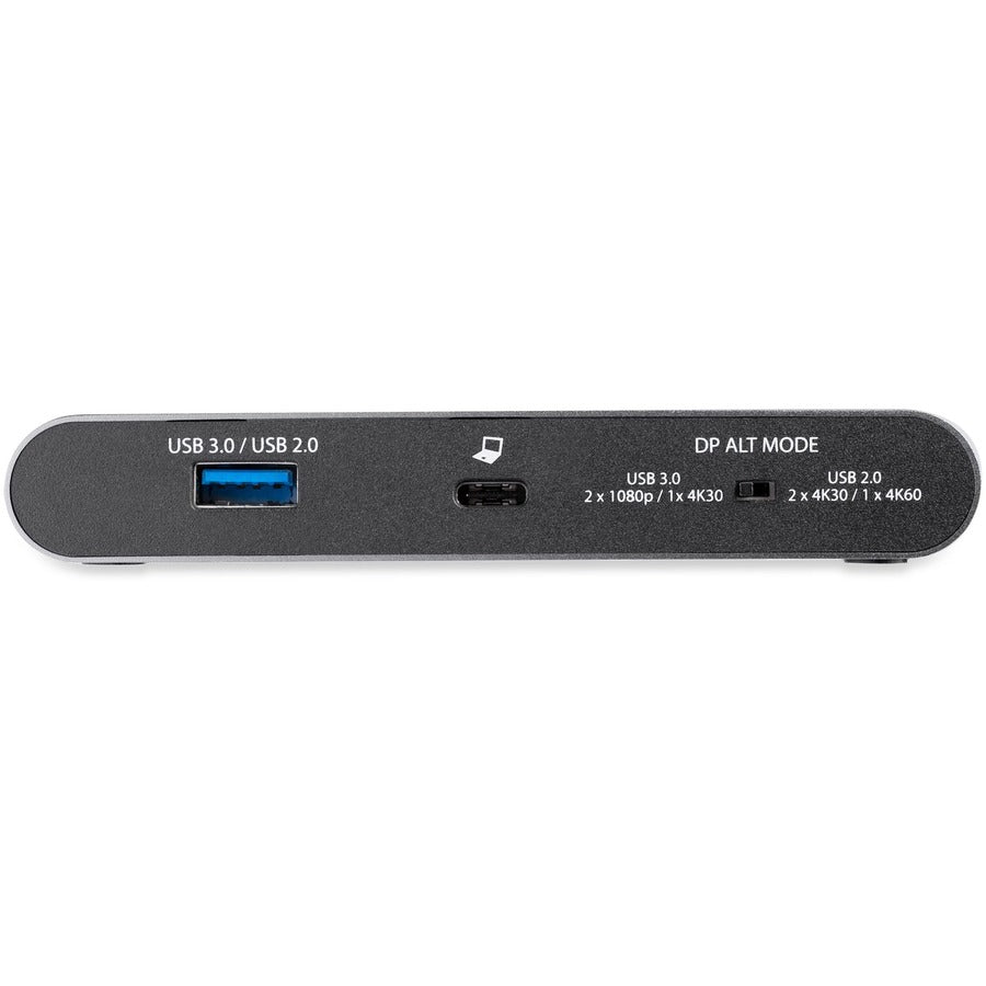 StarTech.com Station d'accueil USB C - Station d'accueil HDMI USB-C double moniteur 4K - Passthrough d'alimentation 100 W, GbE, 2x USB-A - Adaptateur multiport DK30C2HAGPD