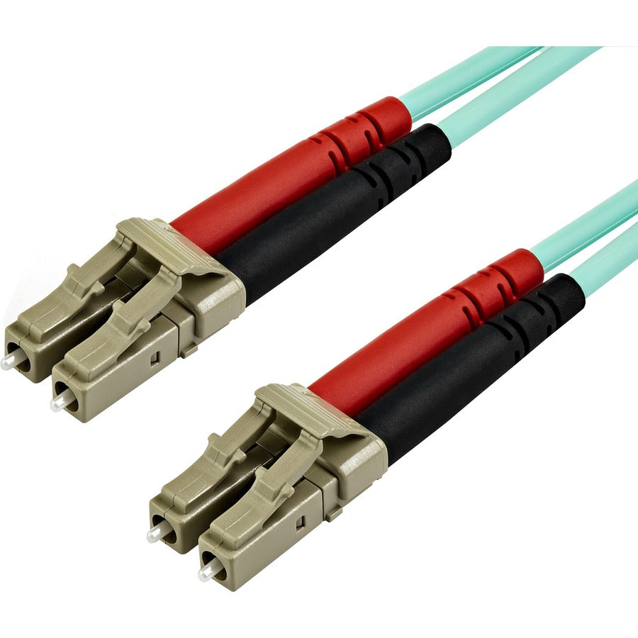 StarTech.com 15m OM3 LC to LC Multimode Duplex Fiber Optic Patch Cable - Aqua - 50/125 - LSZH Fiber Optic Cable - 10Gb (A50FBLCLC15) A50FBLCLC15