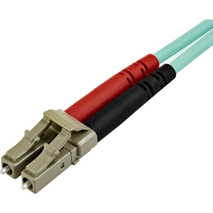 StarTech.com 15m OM3 LC to LC Multimode Duplex Fiber Optic Patch Cable - Aqua - 50/125 - LSZH Fiber Optic Cable - 10Gb (A50FBLCLC15) A50FBLCLC15