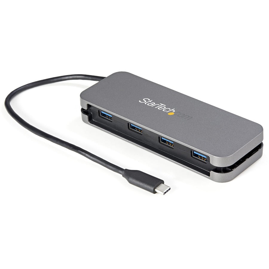 StarTech.com 4 Port USB C Hub - 4x USB-A - 5Gbps USB 3.0 Type-C Hub (USB 3.2/3.1 Gen 1) - Bus Powered - 11" Long Cable w/ Cable Management HB30CM4AB