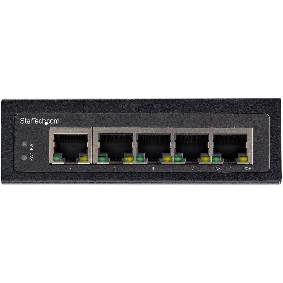 StarTech.com Industrial 5 Port Gigabit PoE Switch 30W - Power Over Ethernet Switch - GbE POE+ Network Switch - Unmanaged - IP-30 IESC1G50UP