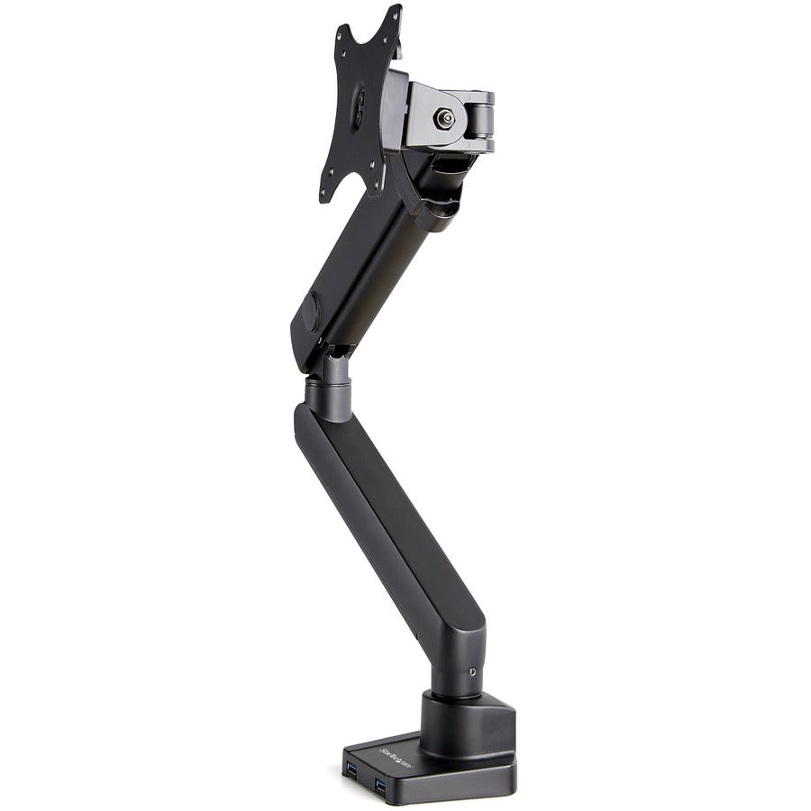 StarTech.com Desk Mount Monitor Arm with 2x USB 3.0 ports - Slim Full Motion Single Monitor VESA Mount up to 8kg Display - C-Clamp/Grommet ARMSLIM2USB3