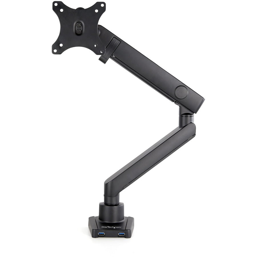 StarTech.com Desk Mount Monitor Arm with 2x USB 3.0 ports - Slim Full Motion Single Monitor VESA Mount up to 8kg Display - C-Clamp/Grommet ARMSLIM2USB3