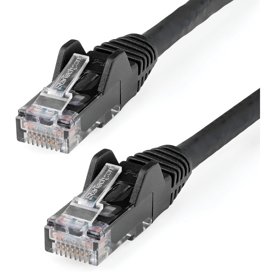 StarTech.com 3ft (90cm) CAT6 Ethernet Cable, LSZH (Low Smoke Zero Halogen) 10 GbE Snagless 100W PoE UTP RJ45 Black Network Patch Cord, ETL N6LPATCH3BK