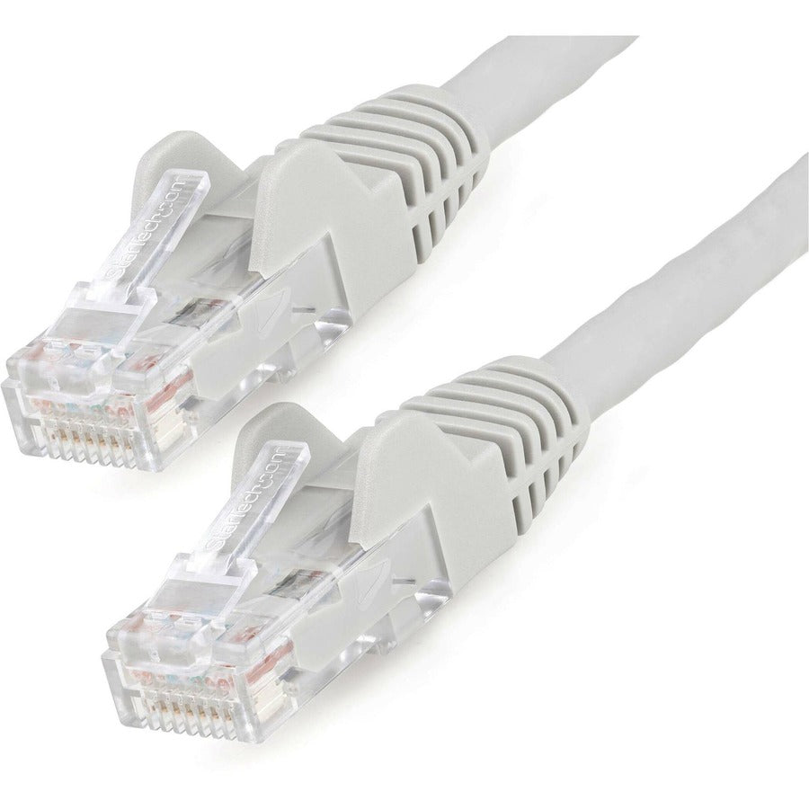 StarTech.com Câble Ethernet CAT6 de 10,7 m, LSZH (faible fumée, sans halogène) 10 GbE sans accroc, 100 W PoE UTP RJ45, cordon de brassage réseau gris ETL N6LPATCH35GR