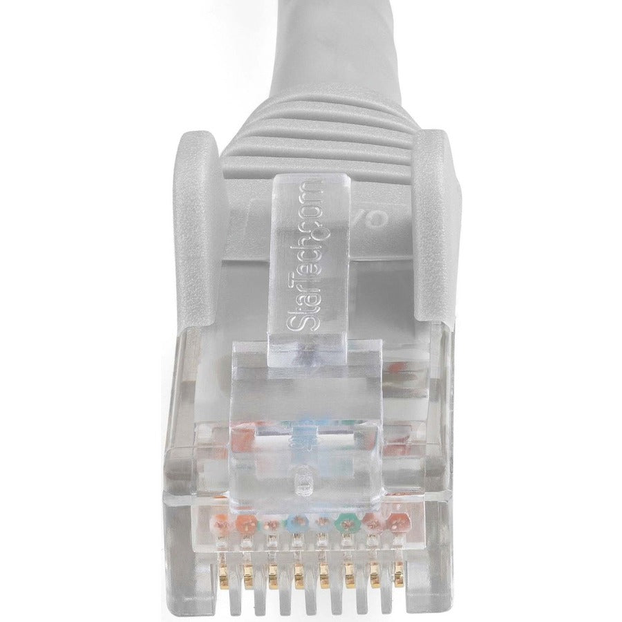 StarTech.com Câble Ethernet CAT6 de 10,7 m, LSZH (faible fumée, sans halogène) 10 GbE sans accroc, 100 W PoE UTP RJ45, cordon de brassage réseau gris ETL N6LPATCH35GR