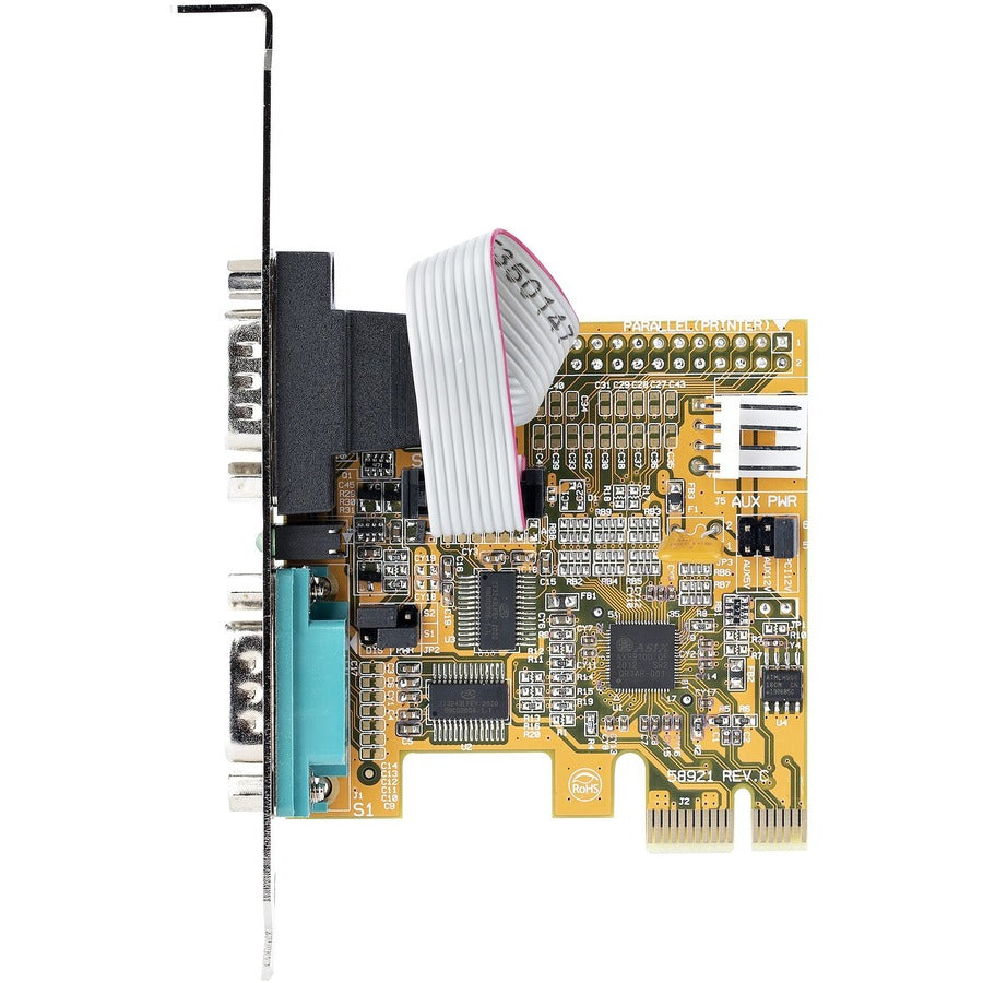 StarTech.com Carte série PCI Express 2 ports, carte série double port PCIe vers RS232 (DB9), 16C1050 UART, rétention COM, Windows et Linux 21050-PC-SERIAL-CARD