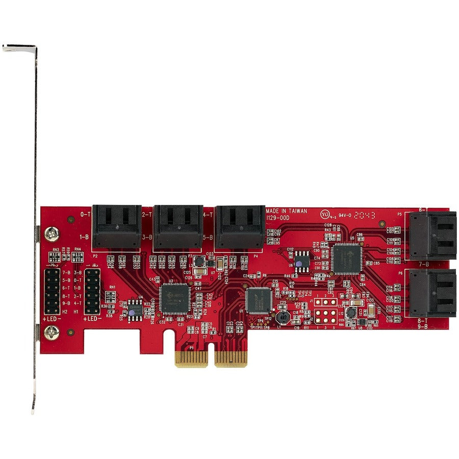 StarTech.com SATA PCIe Card, 10 Port PCIe SATA Expansion Card, 6Gbps SATA Adapter, 10 Mini-SAS/SATA Cables, PCI Express to SATA Converter 10P6G-PCIE-SATA-CARD