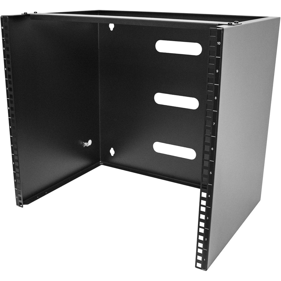 StarTech.com Rack mural 10U, 14 pouces de profondeur, rack réseau mural 19 pouces, support de panneau de brassage mural pour commutateur/équipement informatique RACK-10U-14-BRACKET