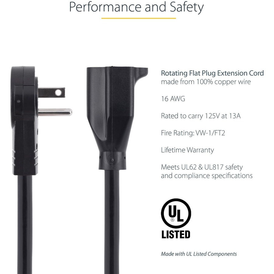 StarTech.com Power Extension Cord RTPAC1016