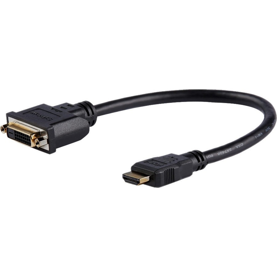 StarTech.com Adaptateur HDMI vers DVI 20 cm, DVI-D vers HDMI (1920 x 1200p), lot de 10, câble HDMI mâle vers DVI-D femelle, cordon HDMI vers DVI, noir HDDVIMF8IN10PK