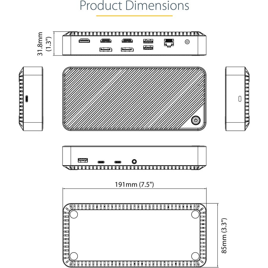 Docking station USB C 2 HDMI DP VGA 8 in 1 Adattatore Hub Multi Monitor per Laptop con Doppio 4K Docking station USB C 2 HDMI DP VGA 8 in 1 Adattatore Hub Multi Monitor per Laptop con Doppio 4K