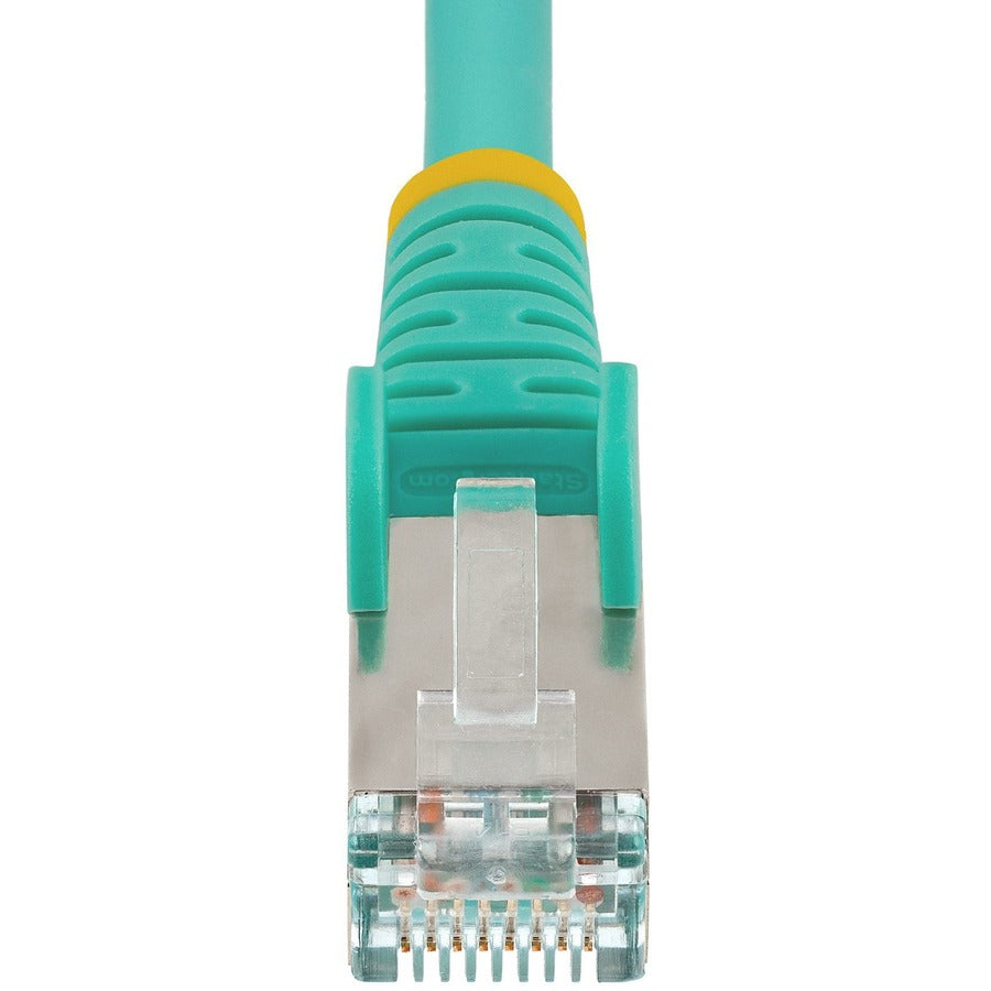 StarTech.com Câble Ethernet CAT6a de 6,1 m, Aqua Low Smoke Zero Halogen (LSZH) 10 GbE 100 W PoE S/FTP Cordon de brassage réseau RJ-45 sans accroc NLAQ-20F-CAT6A-PATCH