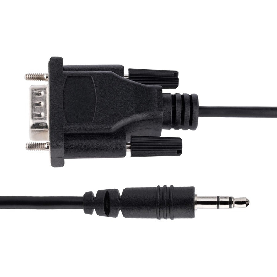 StarTech.com Câble série DB9 vers 3,5 mm de 1 m pour configuration de périphérique série, RS232 DB9 mâle vers 3,5 mm pour le calibrage via prise audio 9M351M-RS232-CABLE