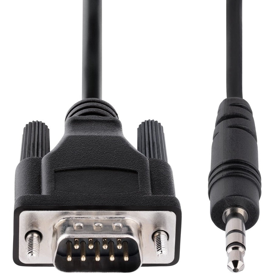 StarTech.com Câble série DB9 vers 3,5 mm de 1 m pour configuration de périphérique série, RS232 DB9 mâle vers 3,5 mm pour le calibrage via prise audio 9M351M-RS232-CABLE