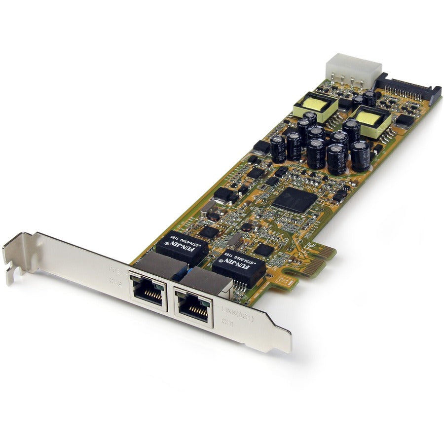 StarTech.com Dual Port PCI Express Gigabit Ethernet PCIe Network Card Adapter - PoE/PSE ST2000PEXPSE