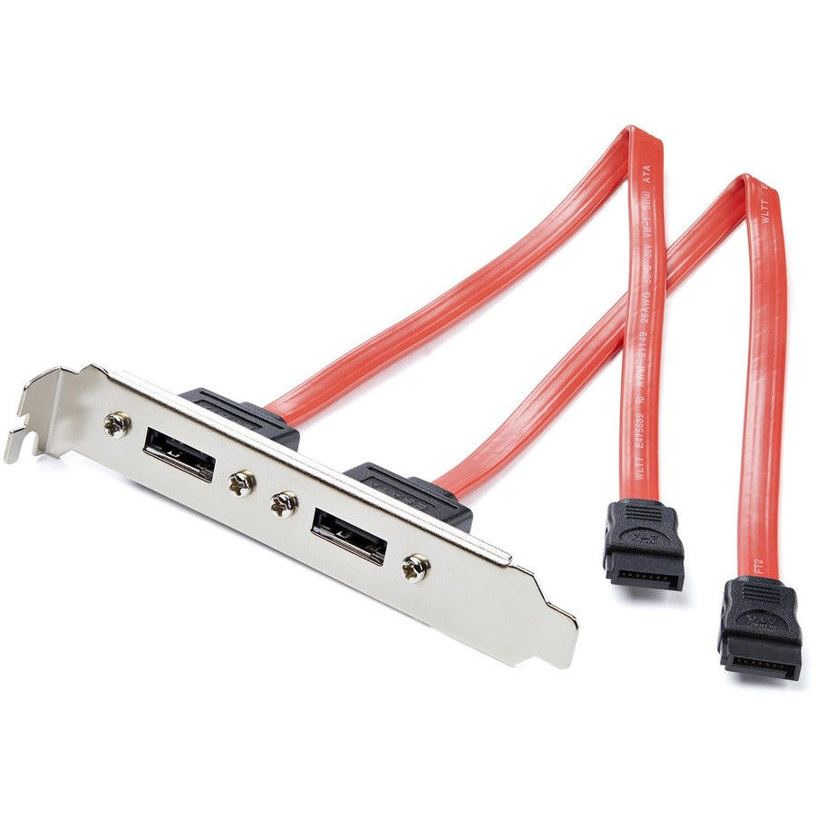 StarTech.com Support de plaque d'emplacement 2 ports SATA vers eSATA - Serial ATA interne vers panneau externe - Serial ATA 7 broches - Serial ATA externe 7 broches ESATAPLATE2