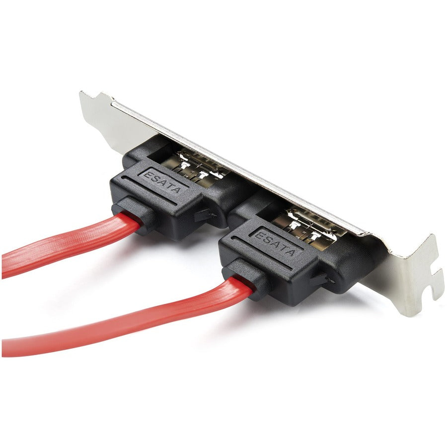 StarTech.com Support de plaque d'emplacement 2 ports SATA vers eSATA - Serial ATA interne vers panneau externe - Serial ATA 7 broches - Serial ATA externe 7 broches ESATAPLATE2