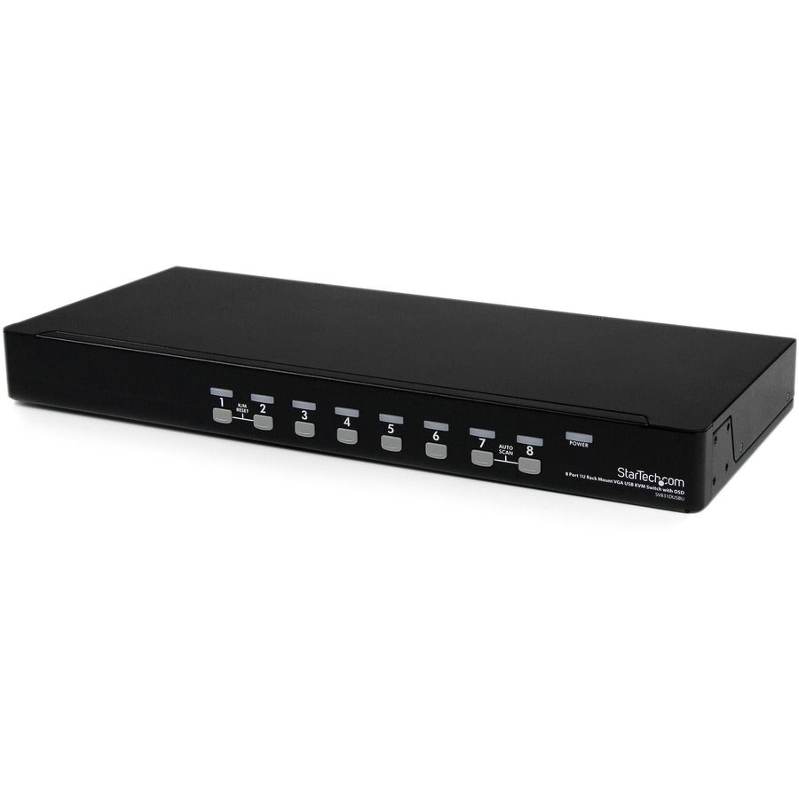 StarTech.com Commutateur KVM USB 8 ports 1U monté en rack avec OSD SV831DUSBU