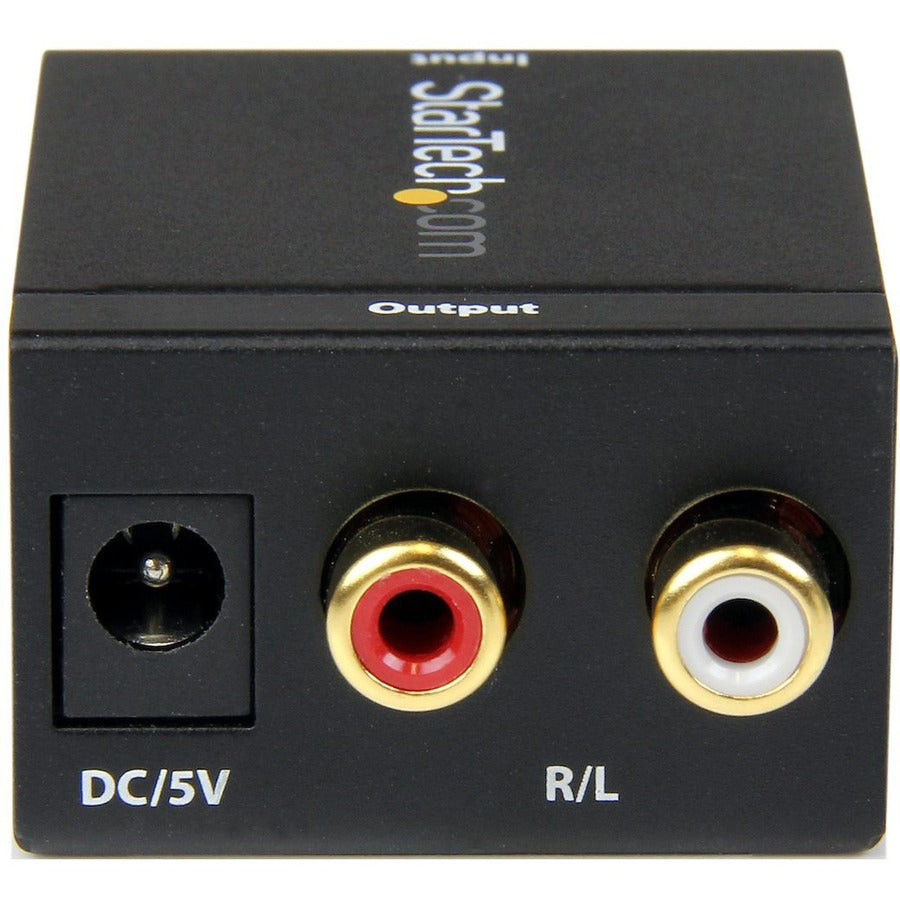 StarTech.com Convertisseur audio coaxial numérique SPDIF ou Toslink optique vers stéréo RCA SPDIF2AA