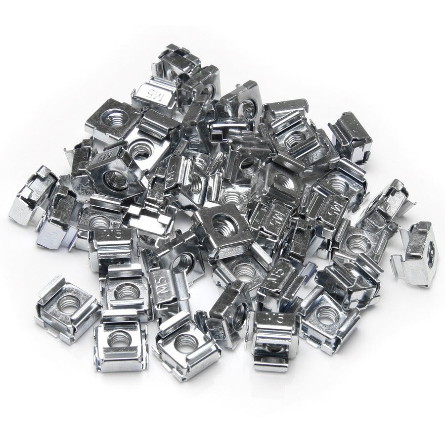 StarTech.com 50 Pack M5 Cage Nuts for Server Rack Cabinets CABCAGENUTS