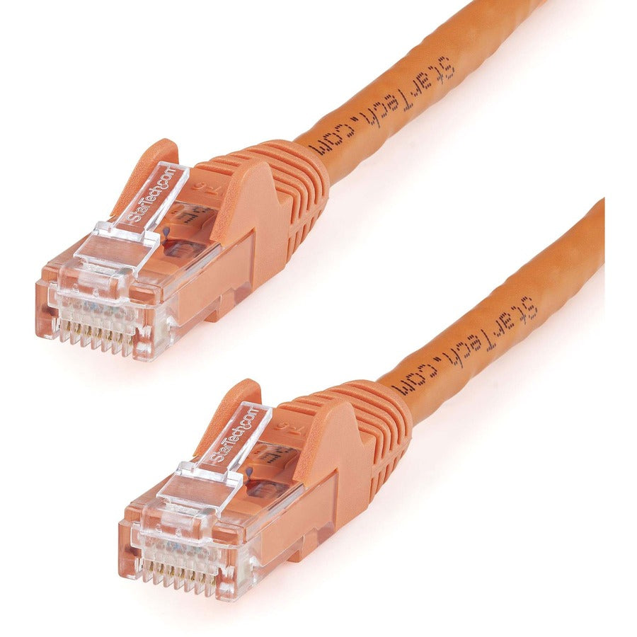 StarTech.com Câble Ethernet CAT6 de 3 pieds - Gigabit sans accroc orange - Cordon de brassage PoE UTP 650 MHz de catégorie 6 100 W Câblage certifié UL/TIA N6PATCH3OR