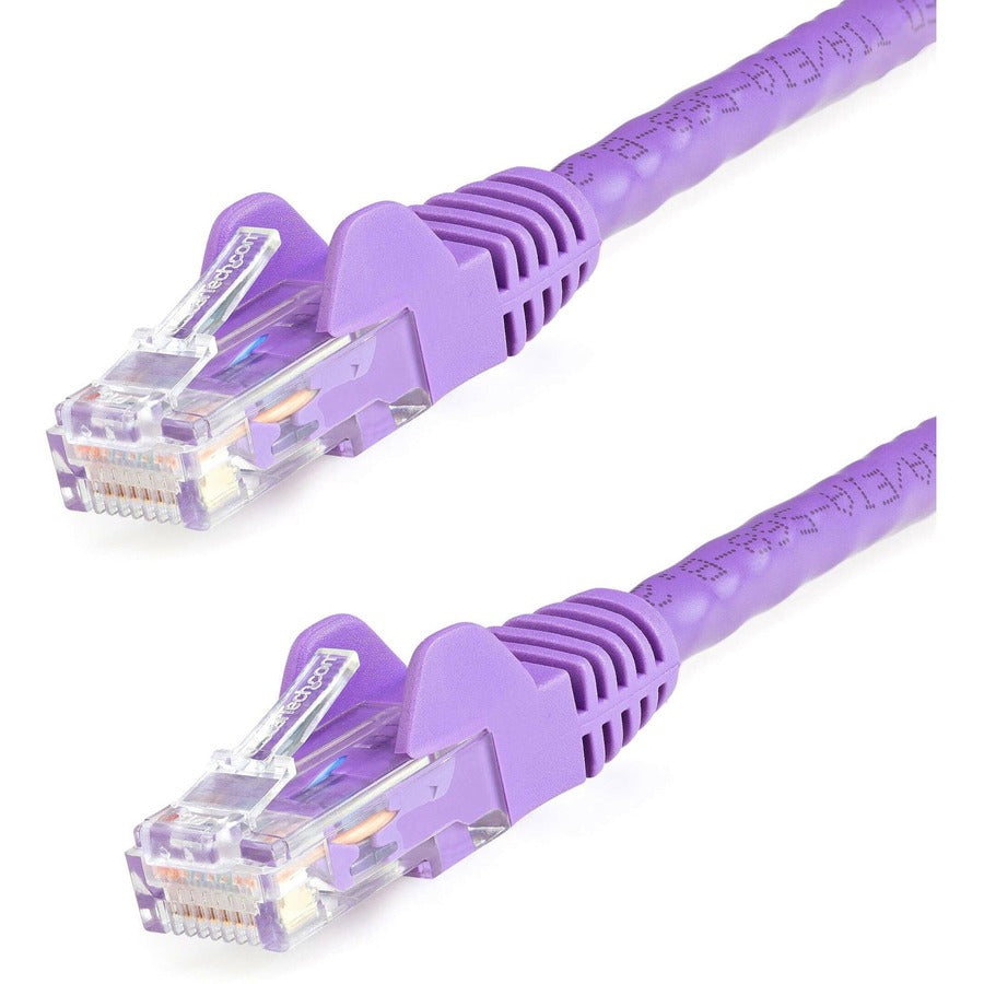 StarTech.com Câble Ethernet CAT6 de 15 pieds - Gigabit sans accroc violet - Cordon de brassage PoE UTP 650 MHz de catégorie 6 100 W Câblage certifié UL/TIA N6PATCH15PL