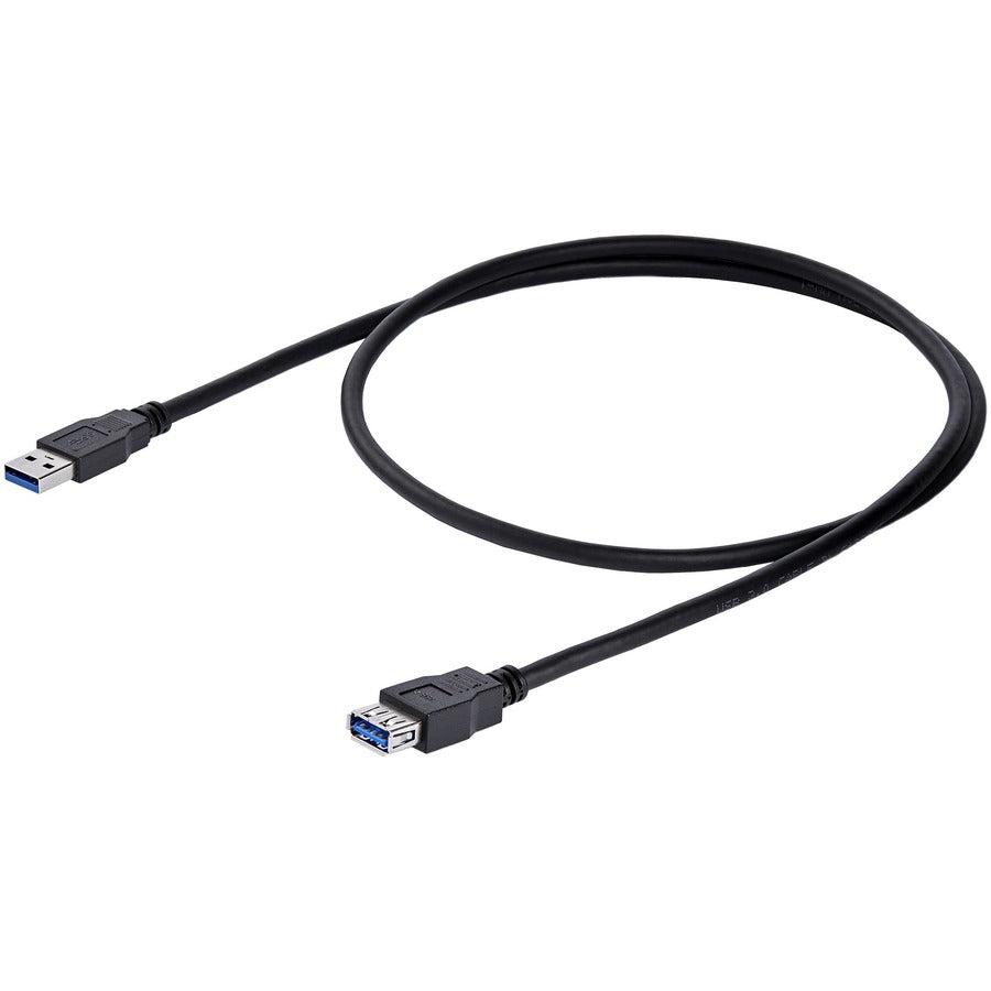 StarTech.com Câble d'extension USB 3.0 SuperSpeed ​​noir A vers A de 1 m - M/F USB3SEXT1MBK