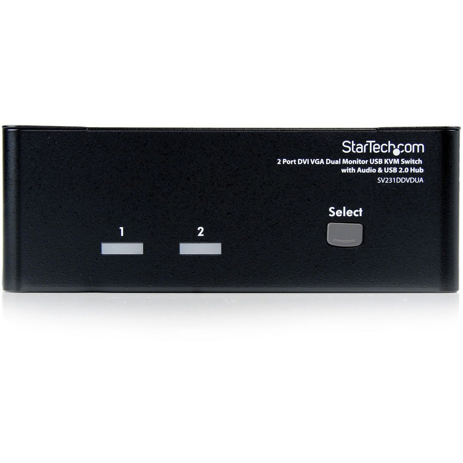 StarTech.com 2 Port DVI VGA Dual Monitor KVM Switch USB with Audio & USB 2.0 Hub SV231DDVDUA