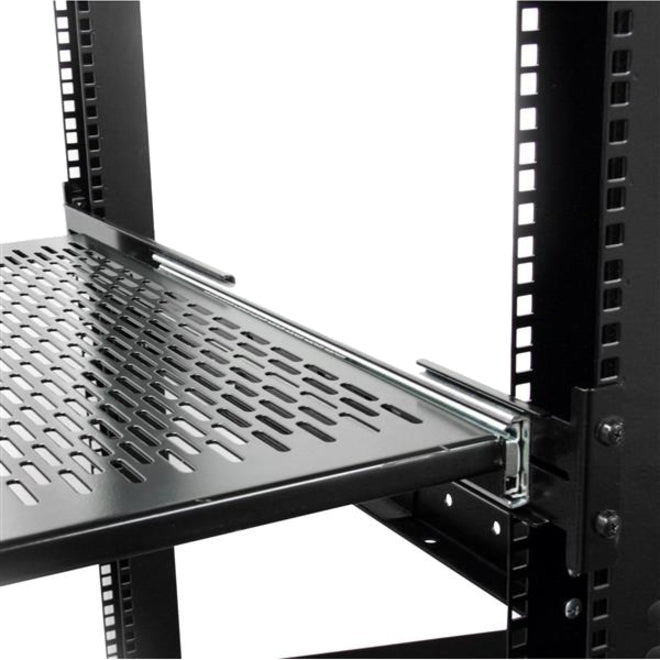 StarTech.com 1U Adjustable Depth Vented Sliding Rack Mount Shelf - 50lbs / 23kg UNISLDSHF19