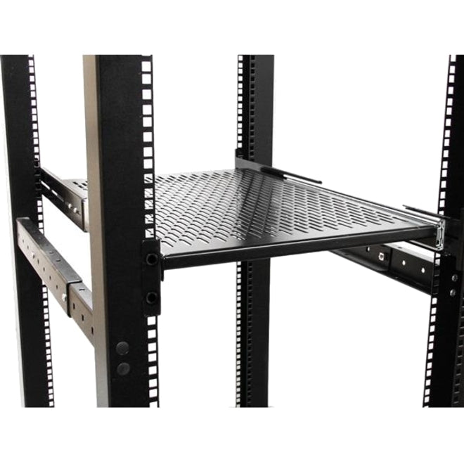 StarTech.com 1U Adjustable Depth Vented Sliding Rack Mount Shelf - 50lbs / 23kg UNISLDSHF19