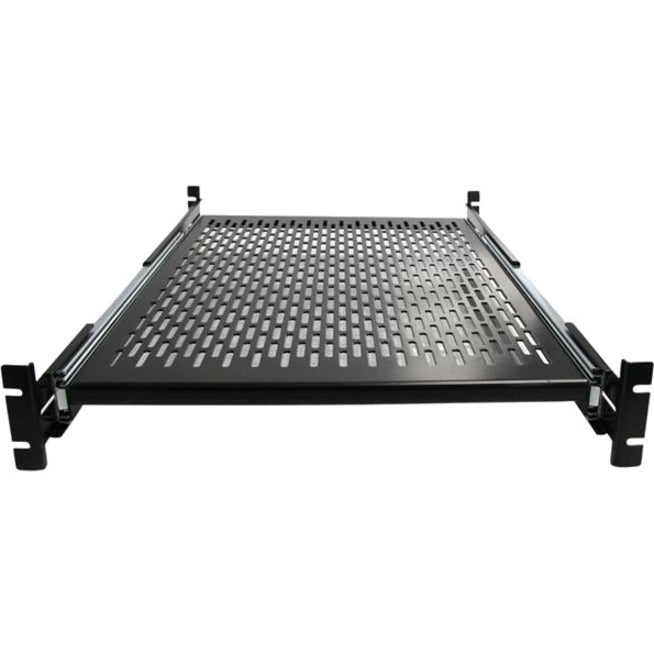 StarTech.com 1U Adjustable Depth Vented Sliding Rack Mount Shelf - 50lbs / 23kg UNISLDSHF19