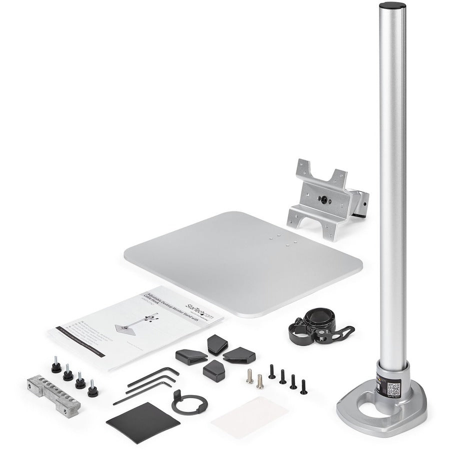 StarTech.com Single Monitor Stand - For up to 34" VESA Mount Monitors - Works with iMac / Apple Cinema Displays - Steel - Silver ARMPIVSTND