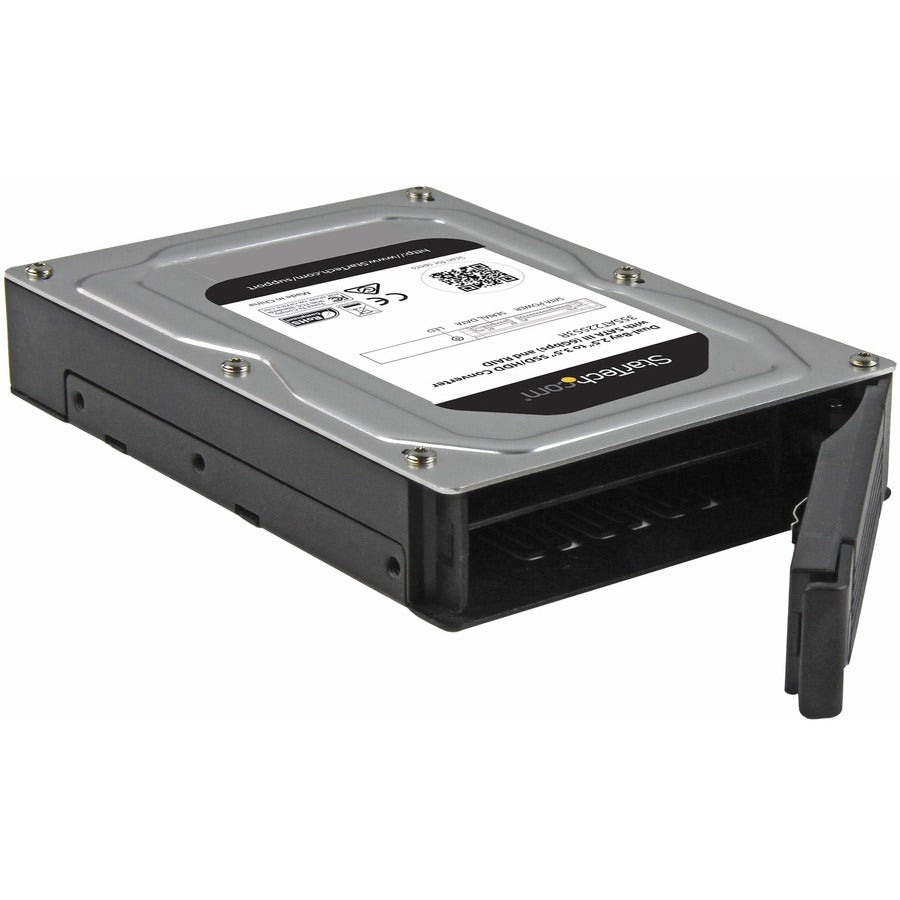 StarTech.com Dual-Bay 2.5in to 3.5in SATA Hard Drive Adapter Enclosure with RAID - Supports SATA III & RAID 0, 1, Spanning, JBOD Aluminum 35SAT225S3R