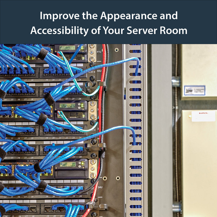 StarTech.com Server Rack Cable Management - 2x2in - Open Slot Network & Data Cable Raceway - Finger Duct Cable Management w/ Cover (AD2X2) AD2X2