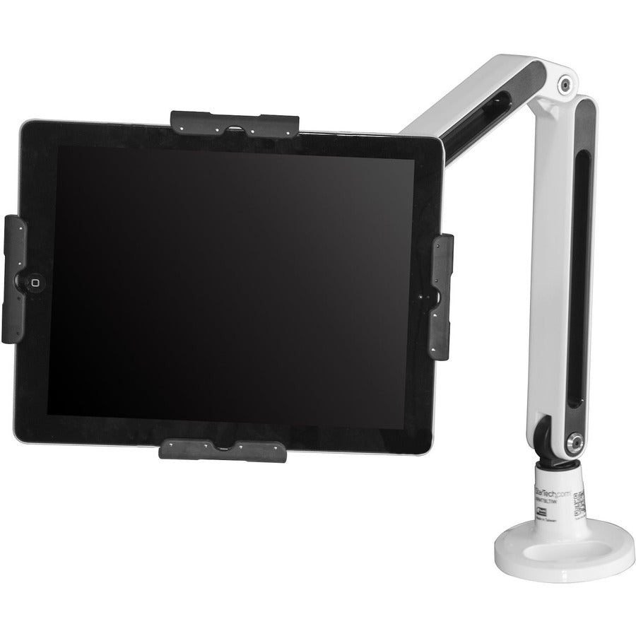 StarTech.com Bras pour tablette sur bureau - Articulé - Pour tablettes de 9" à 11" - Support pour tablette iPad ou Android - Verrouillable - Acier - Blanc ARMTBLTIW