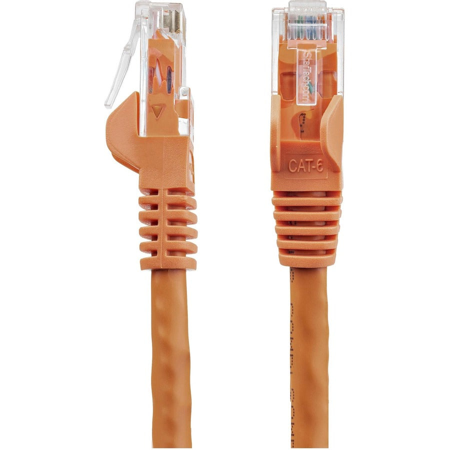 StarTech.com Câble Ethernet CAT6 de 150 pieds - Orange Gigabit sans accroc 100 W PoE UTP 650 MHz Cordon de brassage catégorie 6 Câblage certifié UL/TIA N6PATCH150OR