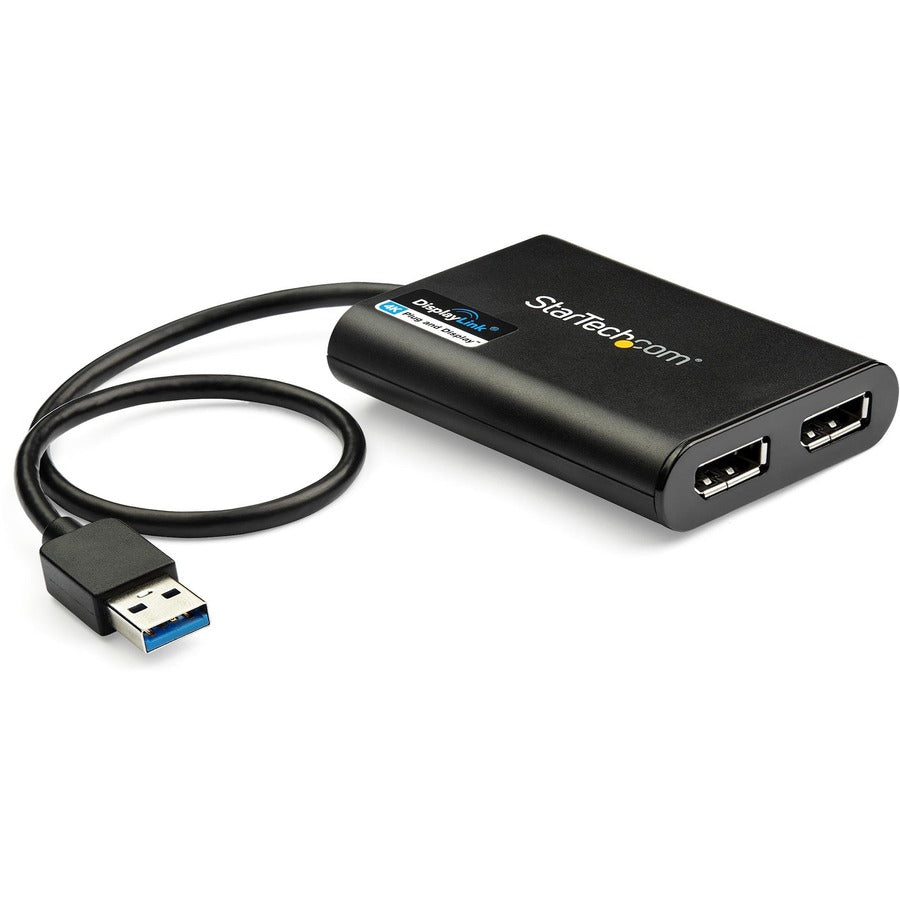 StarTech.com USB to Dual Monitor DisplayPort Adapter - 4K 60Hz - USB 3.0 5Gbps - DisplayLink Cert. - Limited stock, similar item USBA2DPGB USB32DP24K60